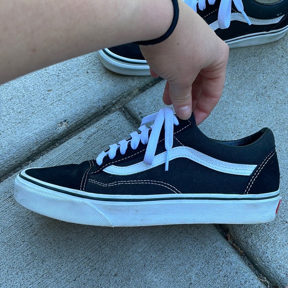 Size 8 black vans never worn before